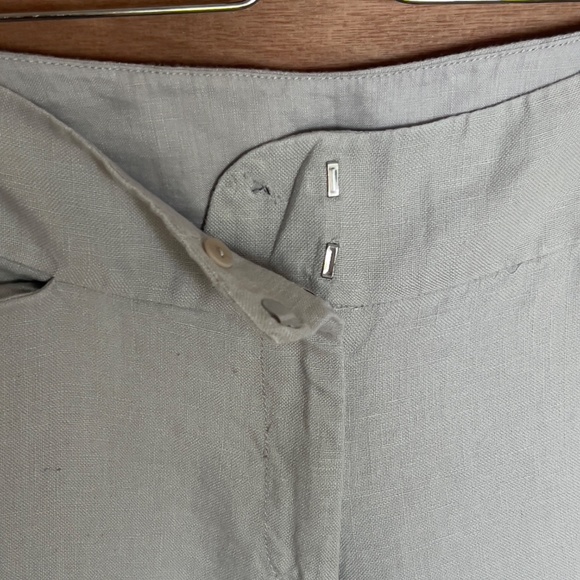 Eileen Fisher 100% linen wide leg pants size 12 gray casual minimalist lagenlook - Picture 3 of 7